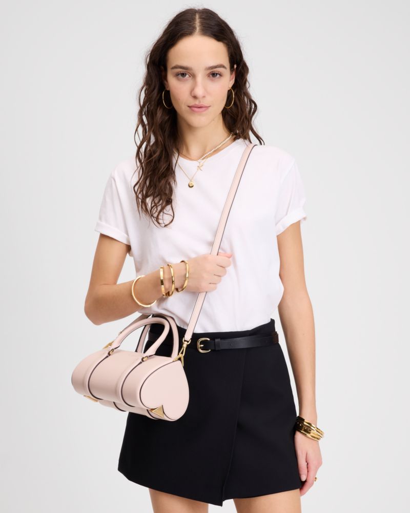 KateSpade Spade Icon Small Barrel Bag Rose Smoke