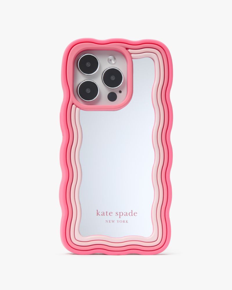 KateSpade Mirrored iPhone 15 Pro Case Pastry Pink Multi