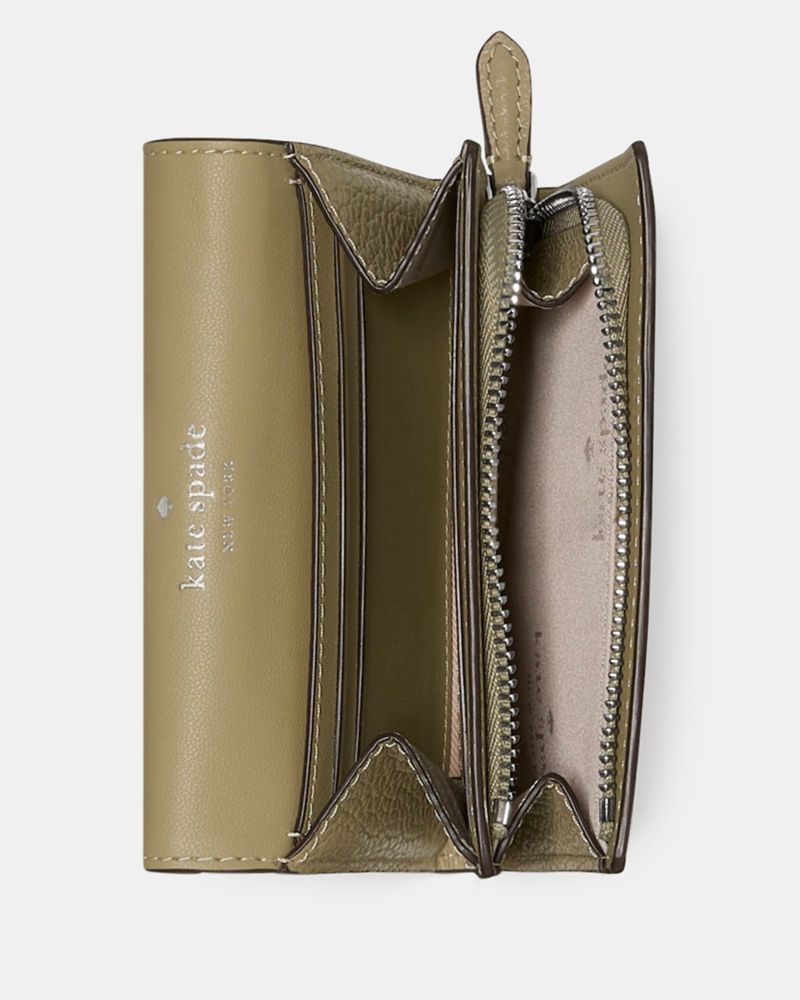KateSpade Kayla Small L Zip Wallet Elm