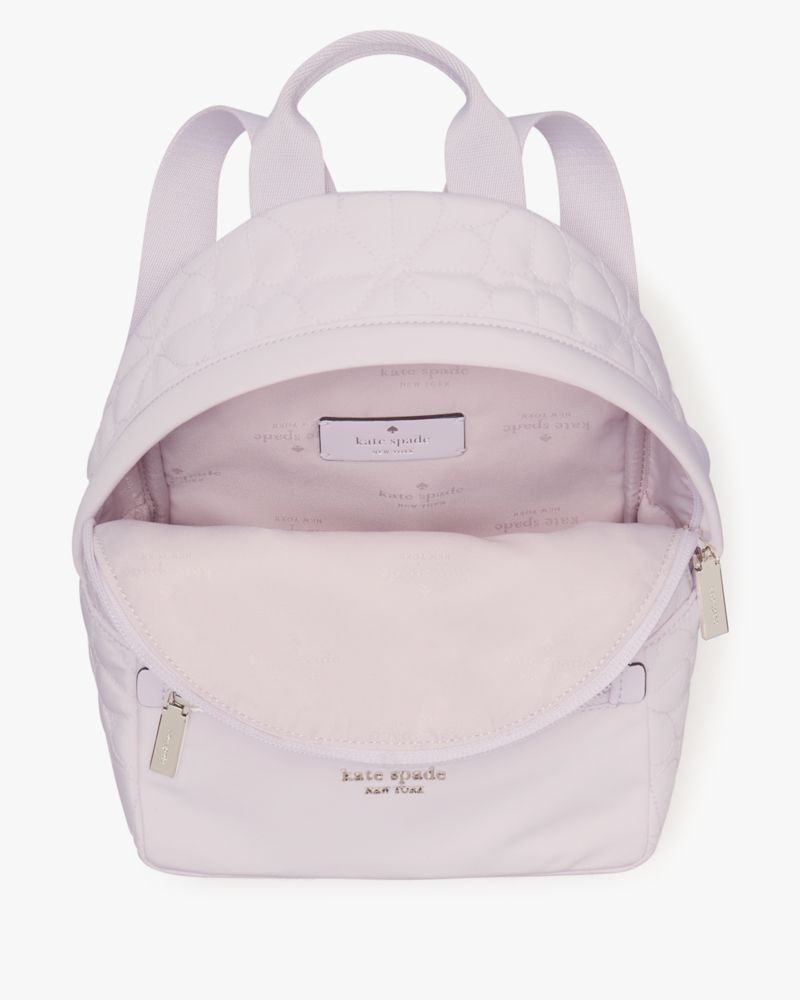 KateSpade Spade Flower Quilted Fabric Small Backpack Pale Amethyst