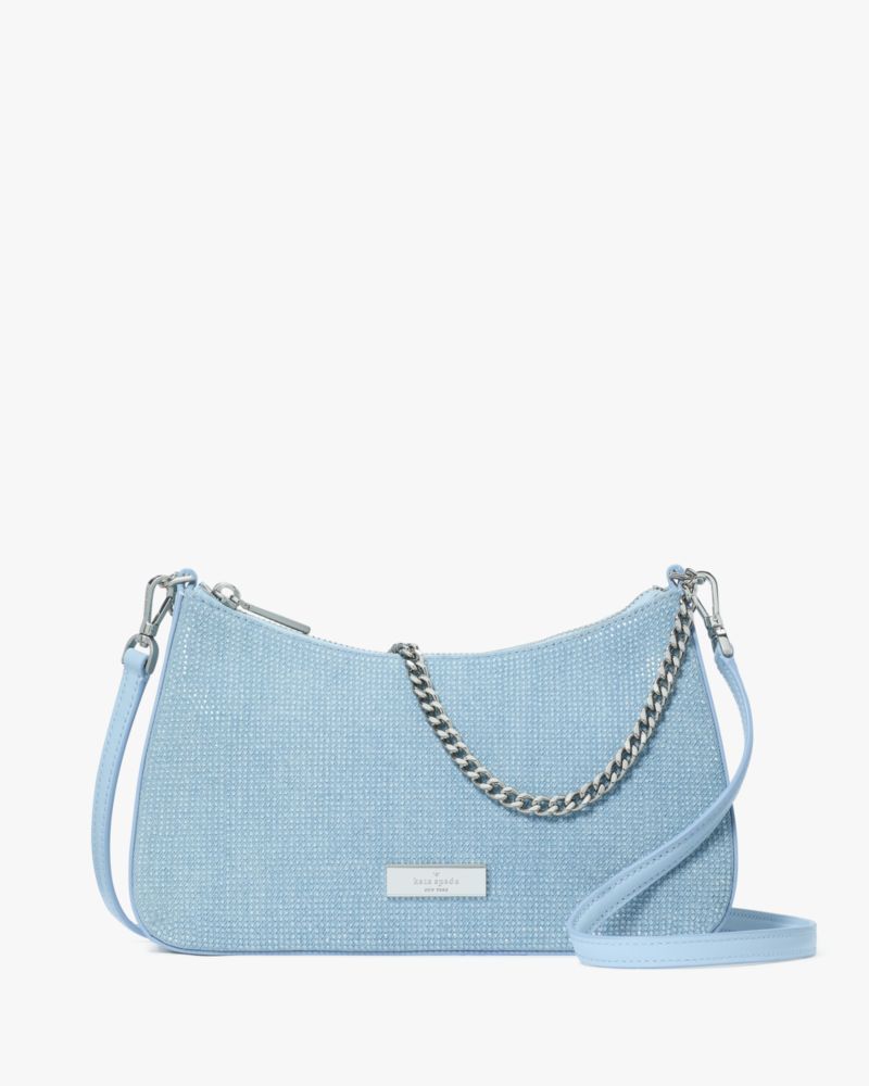 KateSpade Margot Studded Denim Convertible Crossbody Blue Multicolor