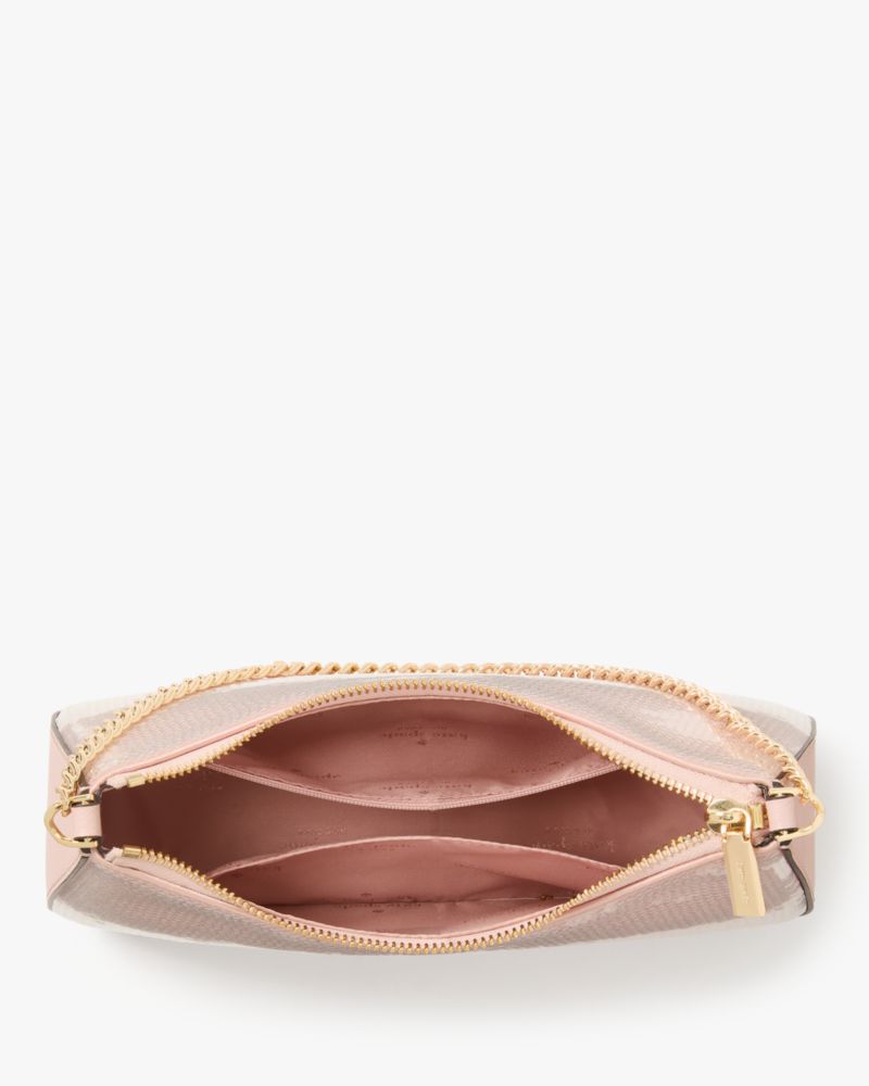 KateSpade Margot Satin Sequin Convertible Crossbody Rose Smoke