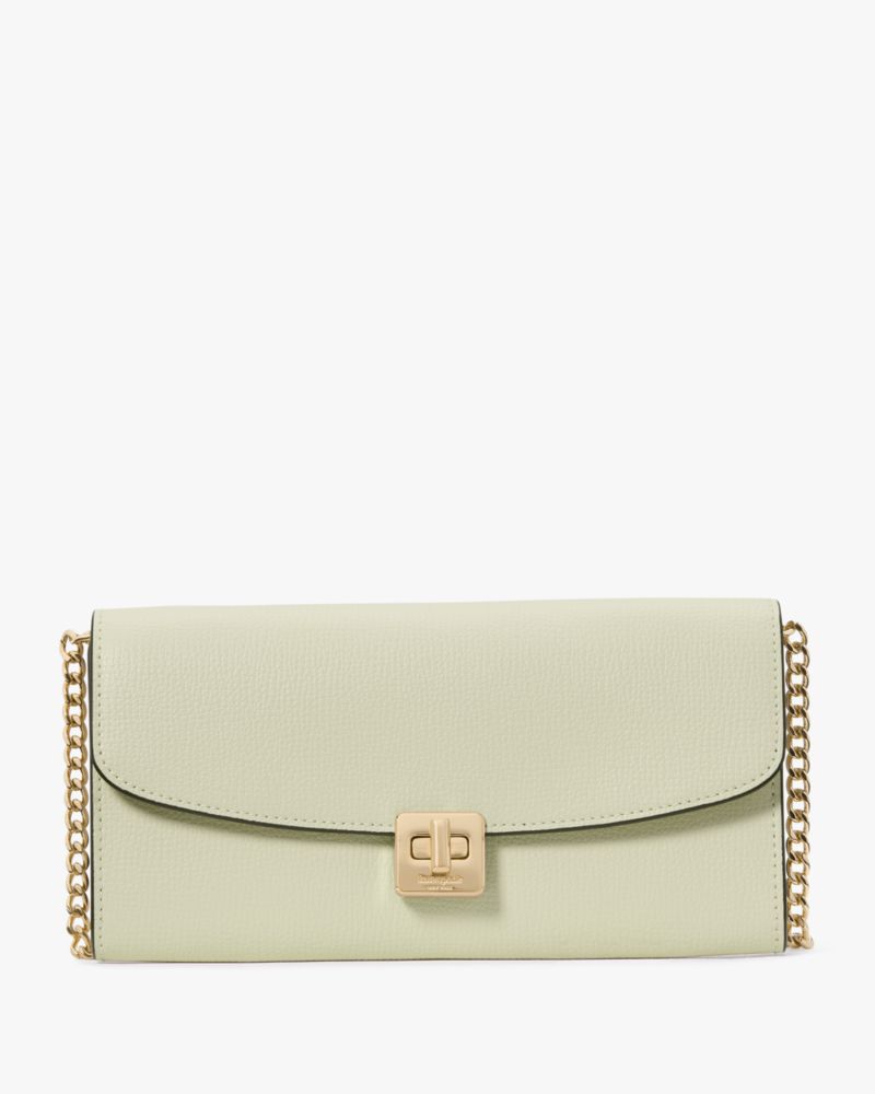 KateSpade Phoebe Turnlock Wallet on chain Sage Bundle