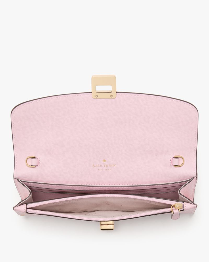 KateSpade Phoebe Turnlock Wallet on chain Pink Horizon