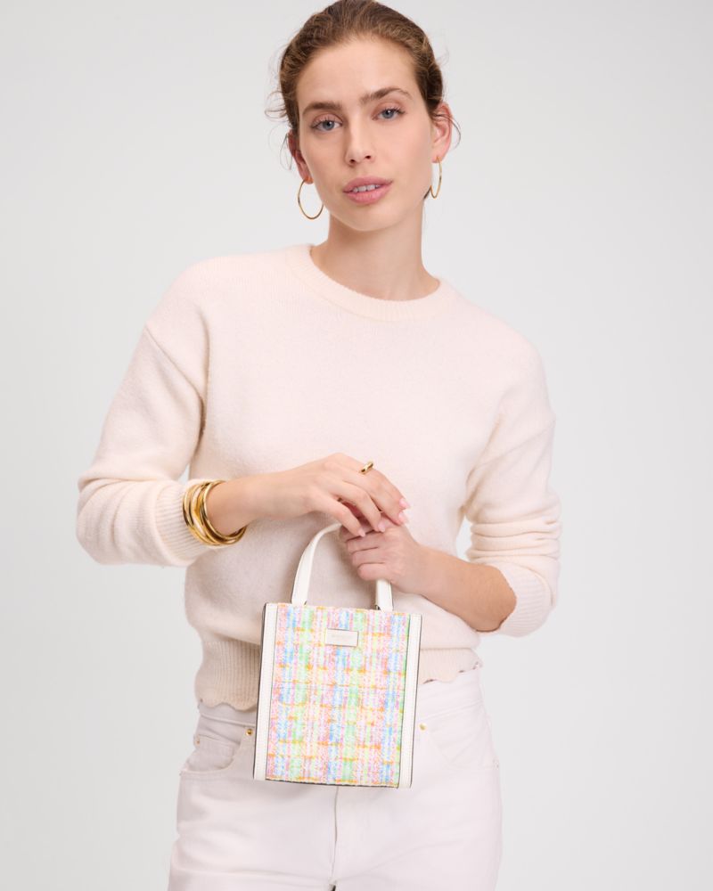 KateSpade Manhattan Tweed Mini Tote Multi
