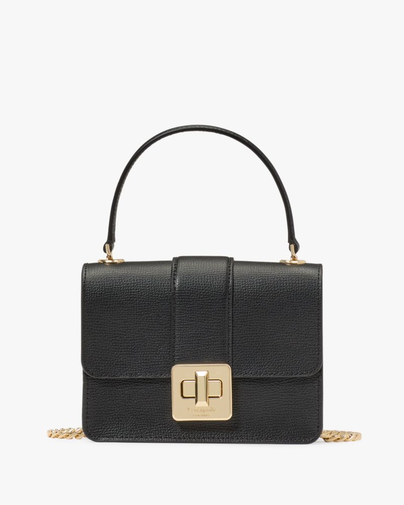 KateSpade Phoebe Turnlock Mini Flap Crossbody Black