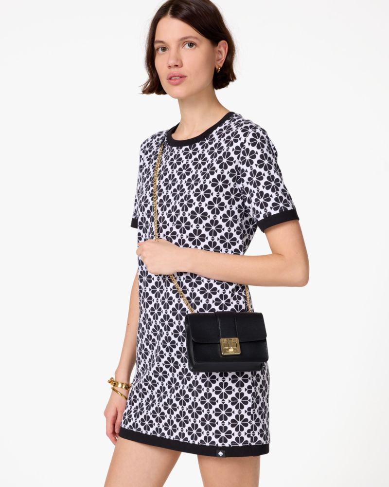 KateSpade Phoebe Turnlock Mini Flap Crossbody Black