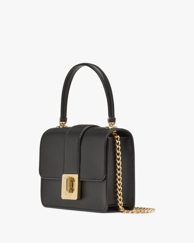 KateSpade Phoebe Turnlock Mini Flap Crossbody Black