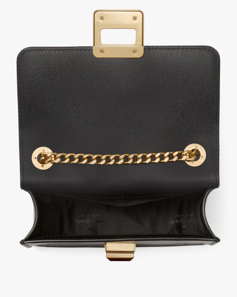 KateSpade Phoebe Turnlock Mini Flap Crossbody Black
