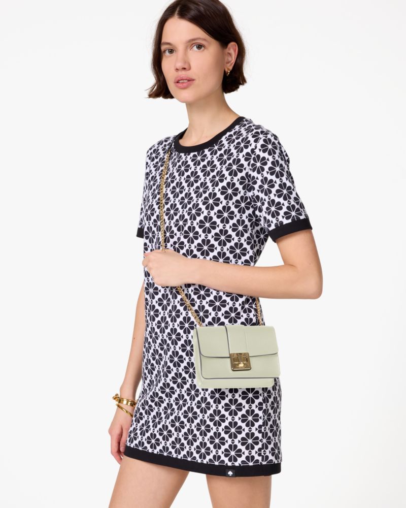 KateSpade Phoebe Turnlock Mini Flap Crossbody Sage Bundle