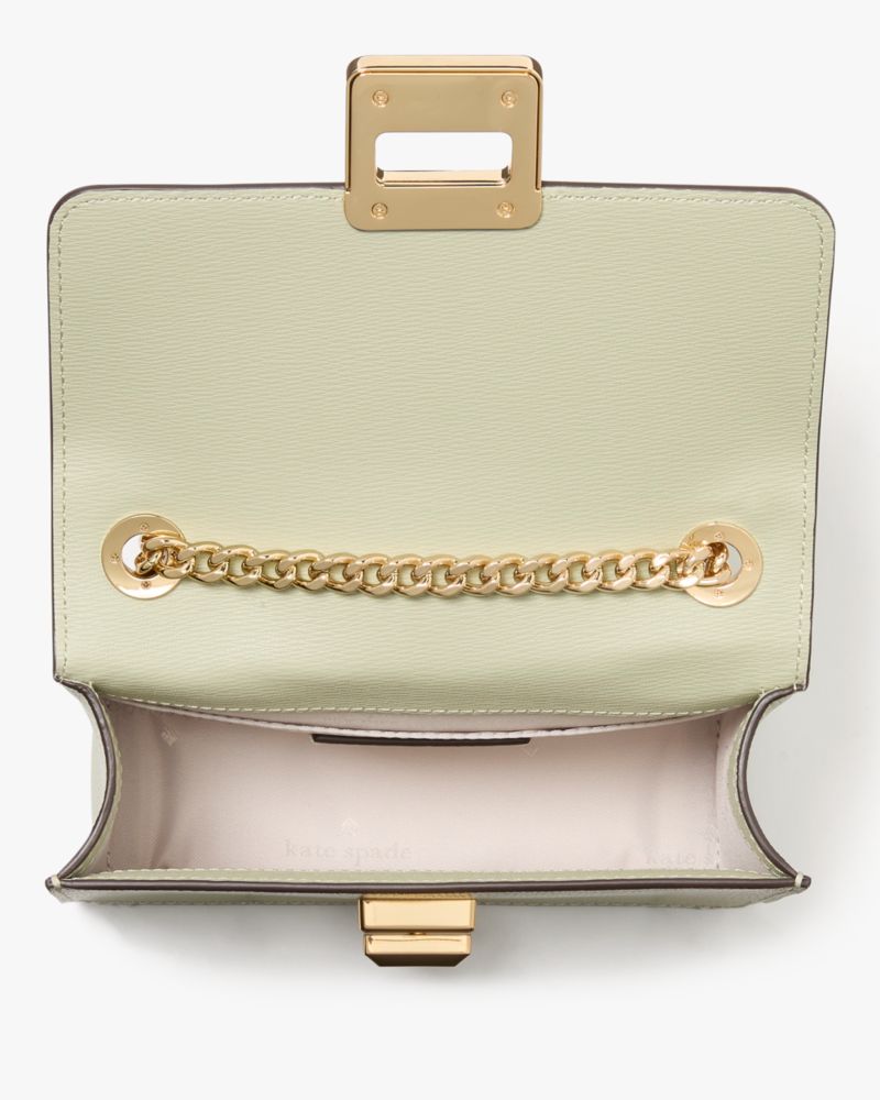 KateSpade Phoebe Turnlock Mini Flap Crossbody Sage Bundle