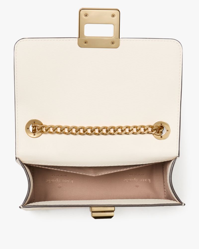 KateSpade Phoebe Turnlock Mini Flap Crossbody Toasted Hazelnut Mul