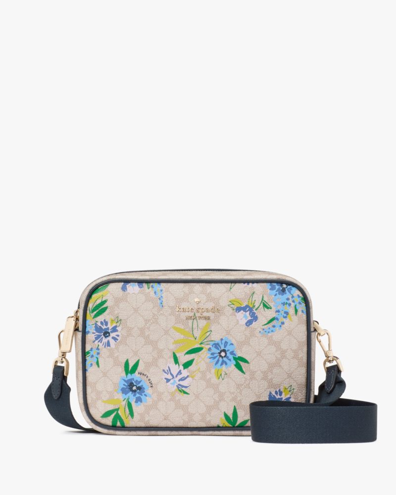 KateSpade Spade Flower Floral Camera Bag Blazer Blue Multi