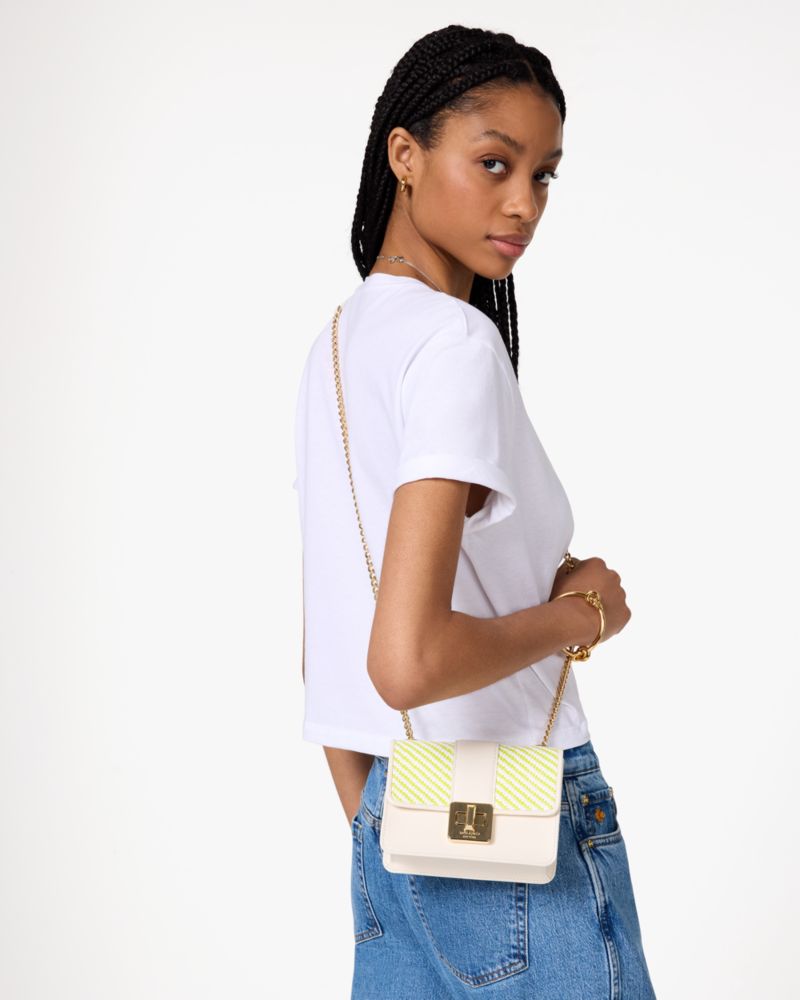 KateSpade Phoebe Turnlock Mini Flap Crossbody Lime Slushy Multi