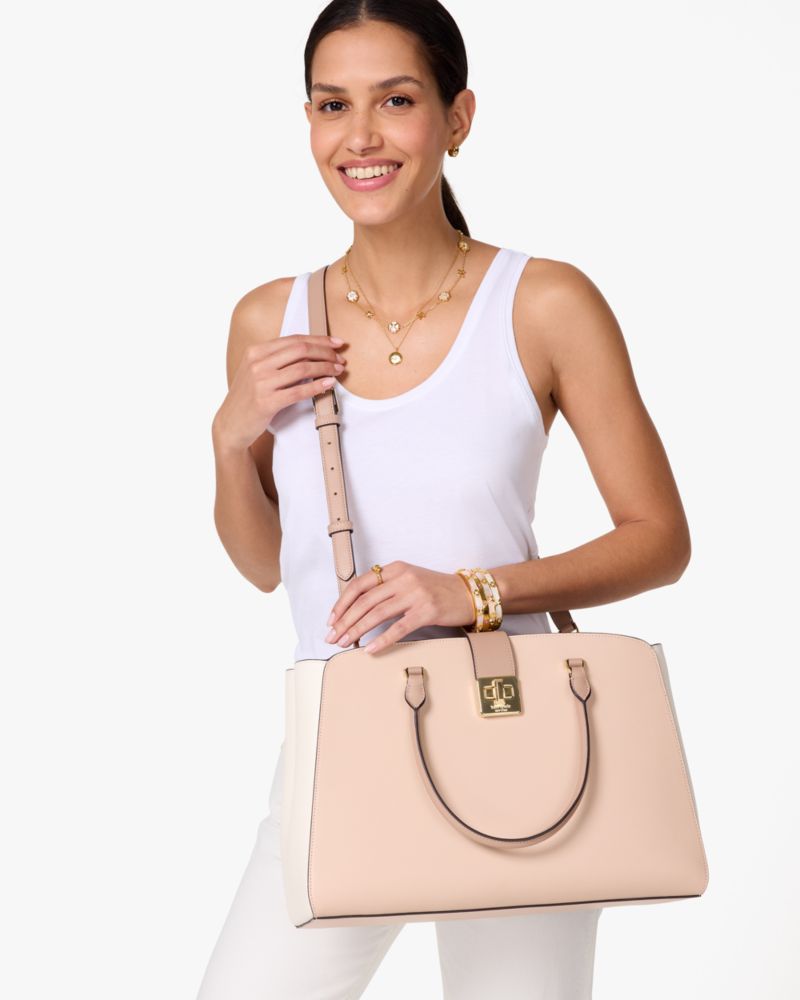 KateSpade Phoebe Commuter Tote Toasted Hazelnut Mul