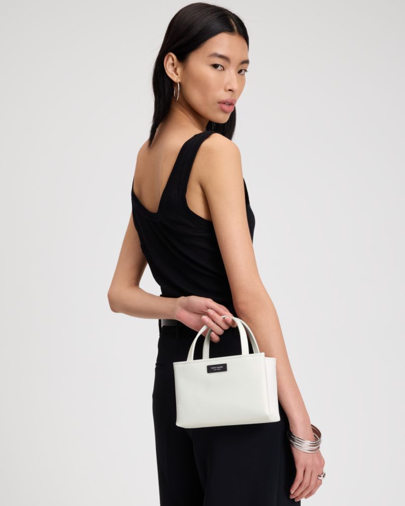 KateSpade Sam Icon Ksnyl Mini Tote Bag White Dove