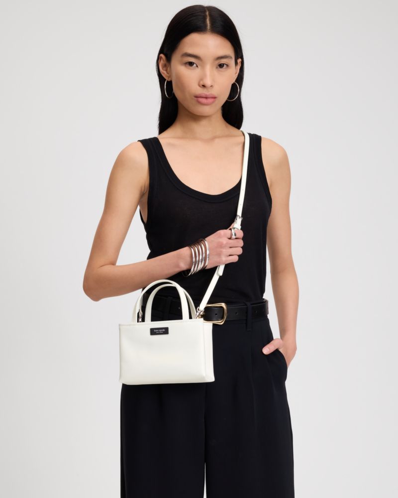 KateSpade Sam Icon Ksnyl Mini Tote Bag White Dove