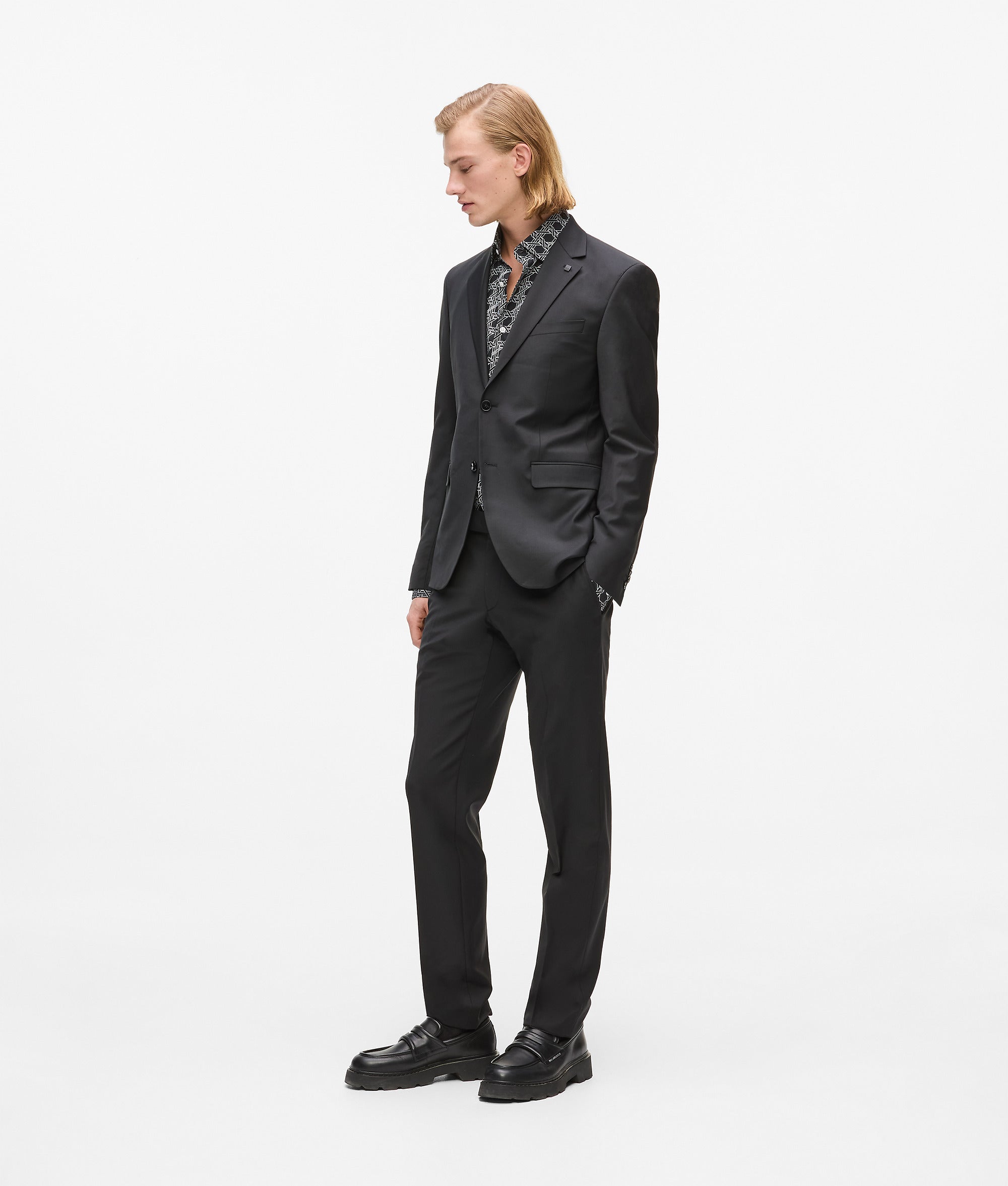 Karl Lagerfeld Slim-Fit Black Pants Black