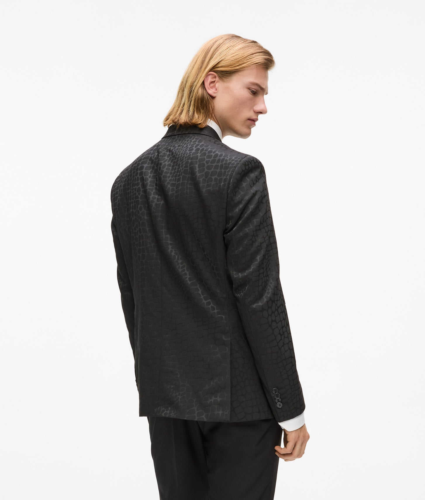 Karl Lagerfeld All-Over-Print Blazer Black