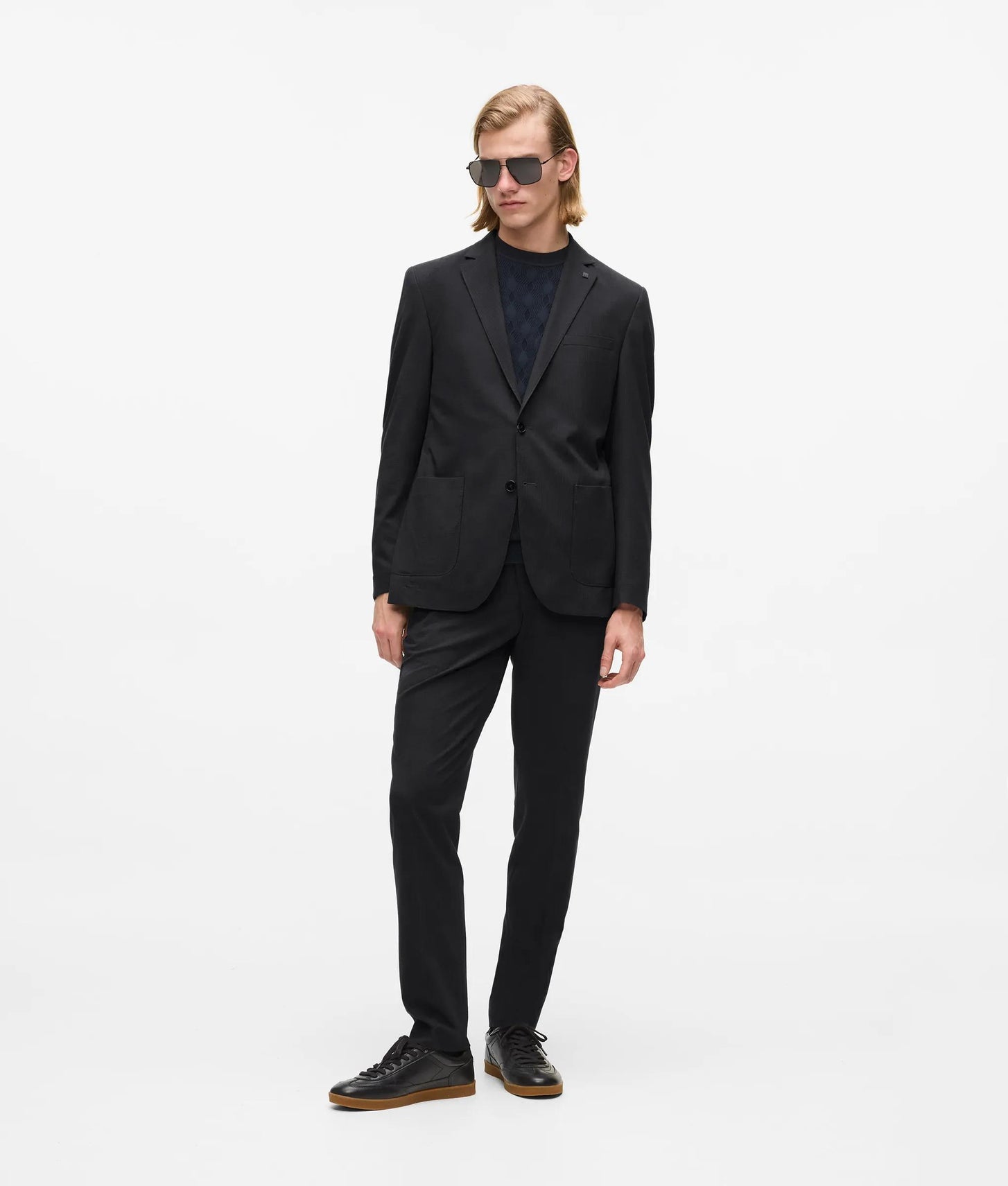 Karl Lagerfeld Patch Pocket Blazer Black
