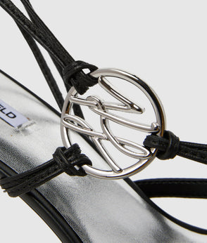KarlLagerfeld Ksignature Nano Round Bag Black-Nickel