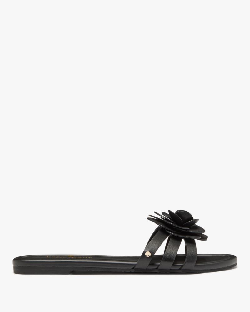 Katespade Flora Slide Sandal Black