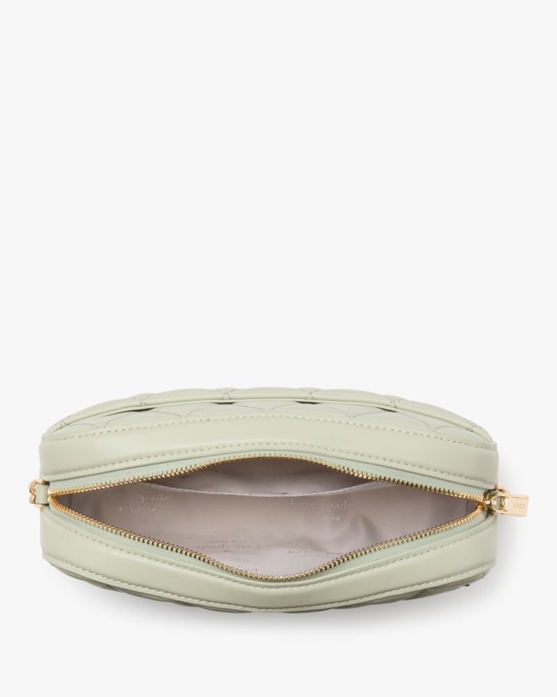 KateSpade Carey Quilted Studded Chain Camera Bag Sage Bundle