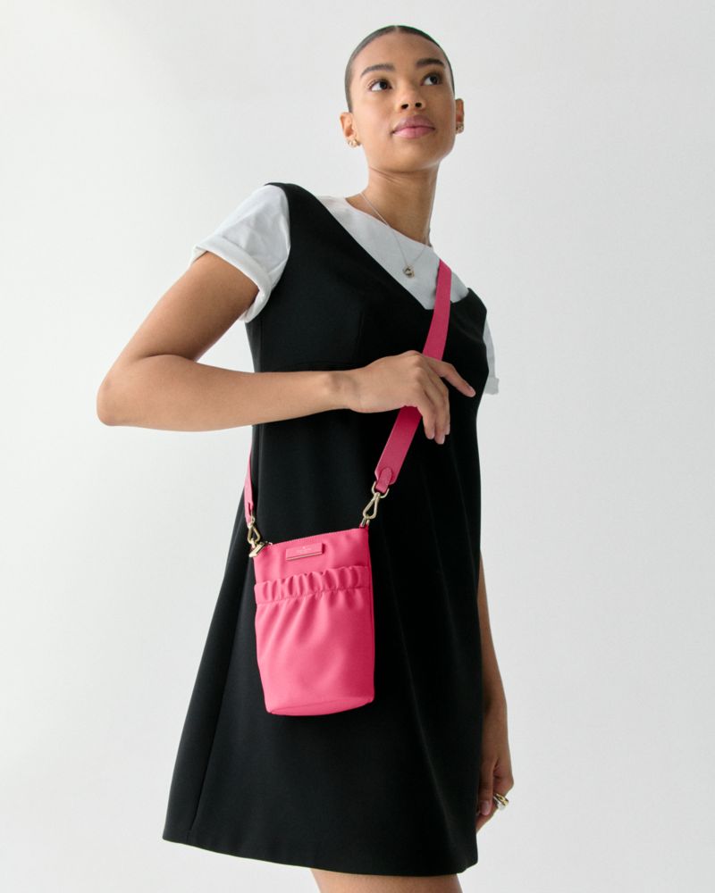 KateSpade Carter Nylon Phone Crossbody Rose Oil