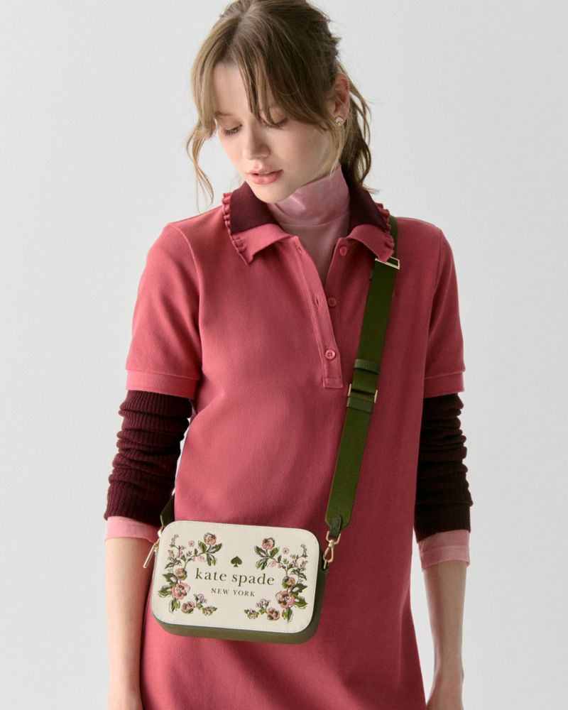 KateSpade Oh Snap Floral Camera Bag Meringue Multi