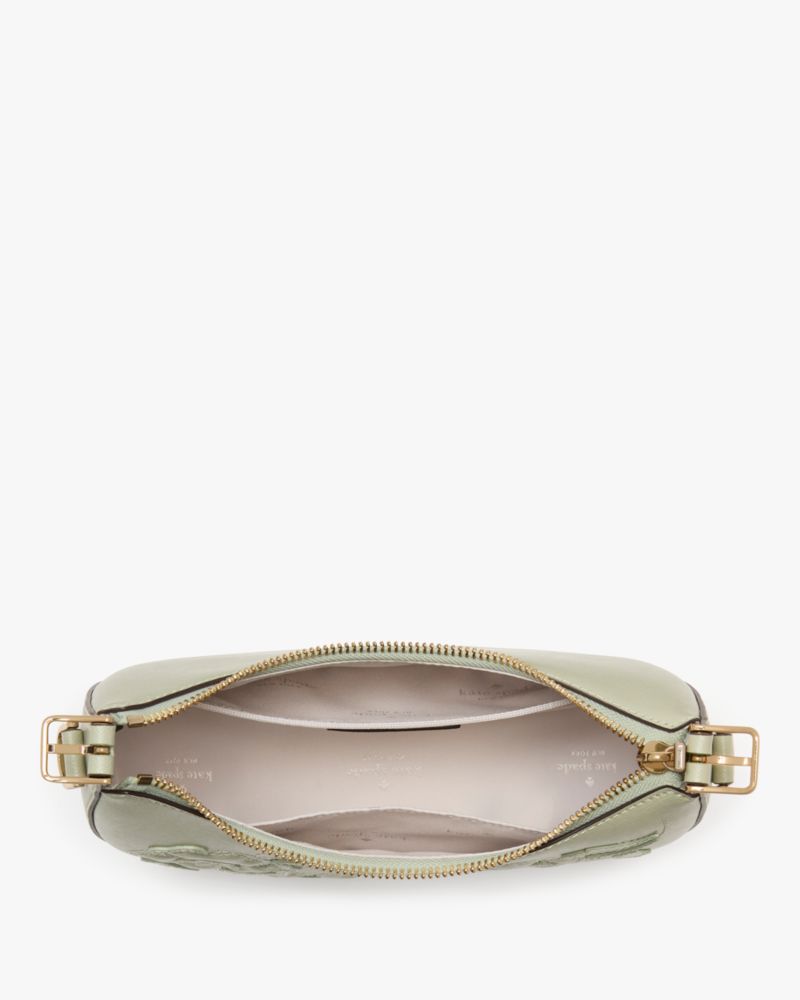 KateSpade Nova Floral Applique Crescent Shoulder Bag Sage Bundle