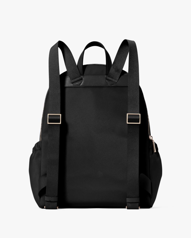 Kate Spade Carter Nylon Large Backpack, Black, hardware detail
