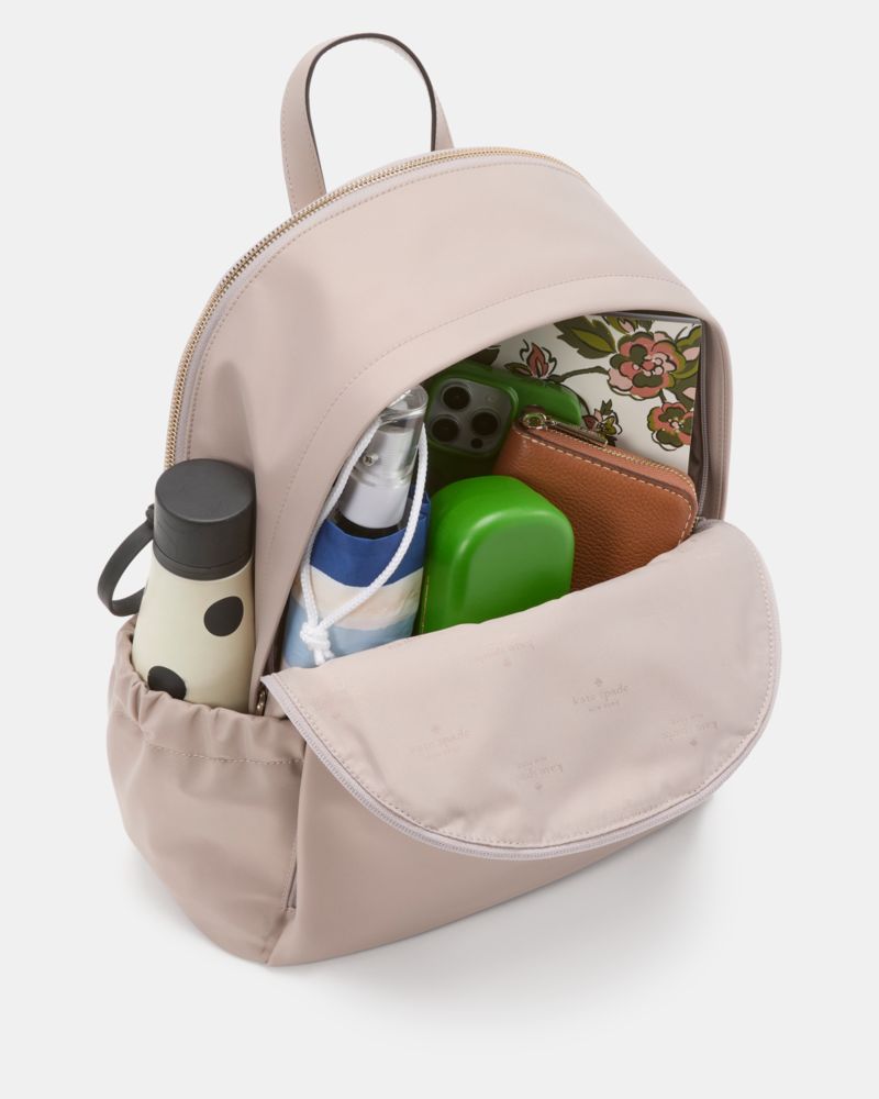 Kate Spade Carter Nylon Large Backpack, Black, worn
