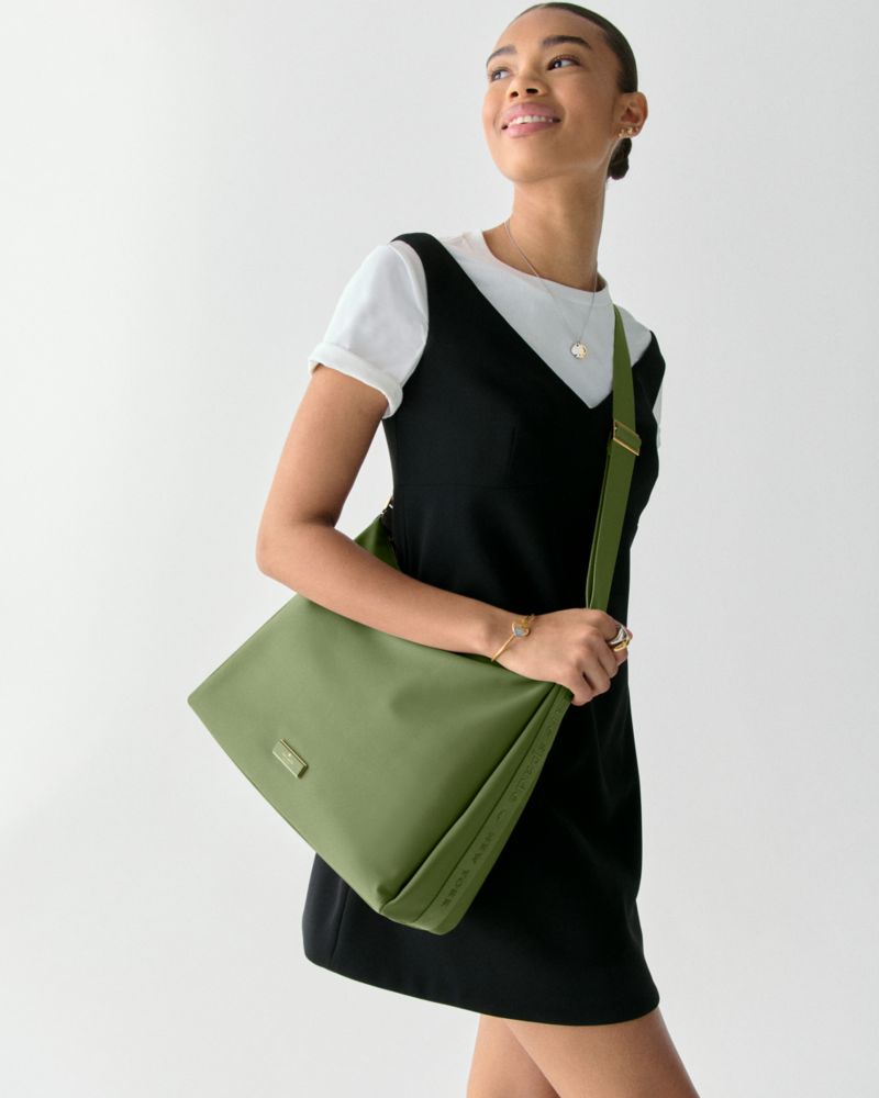 KateSpade Carter Nylon Large Convertible Crossbody Cedar Stand