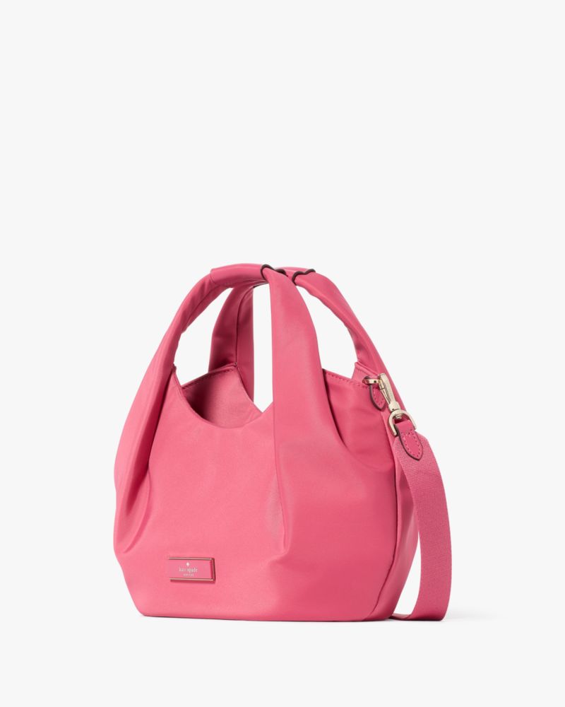 KateSpade Carter Nylon Small Pleated Crossbody Rose Oil