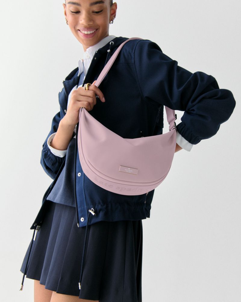 KateSpade Carter Nylon Medium Sling Bag Lavender Smoke