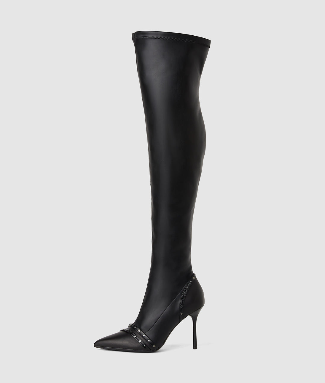 Karl Lagerfeld Bouclé Detail Knit Dress Black