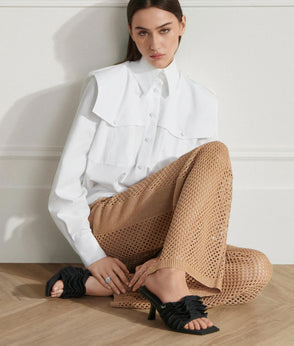 Karl Lagerfeld Cropped Gilet Black