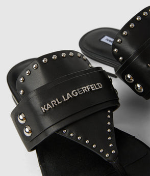 KarlLagerfeld Ksignature Ruffle Shoulder Bag Black
