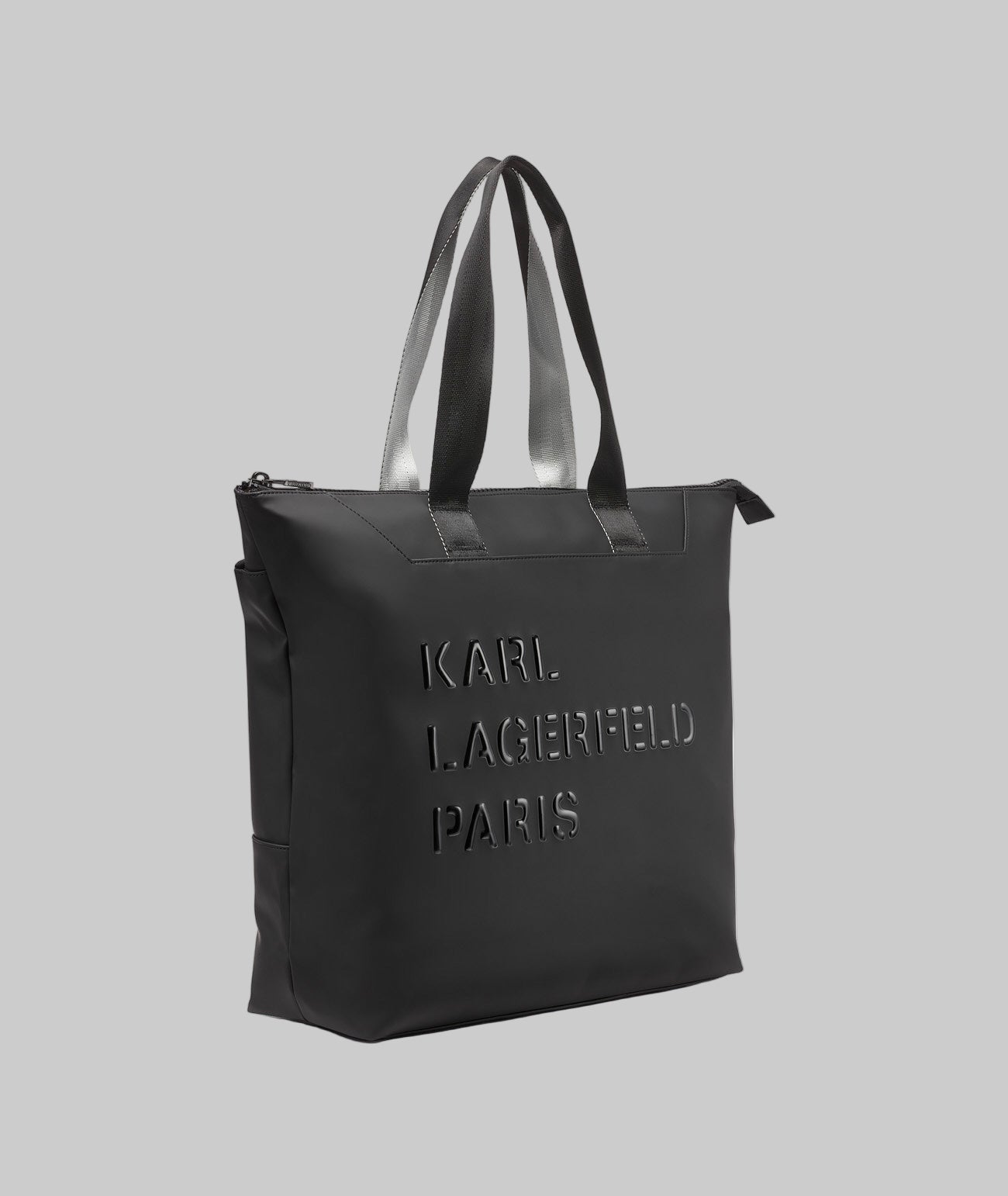 KarlLagerfeld World tour travel tote bag black