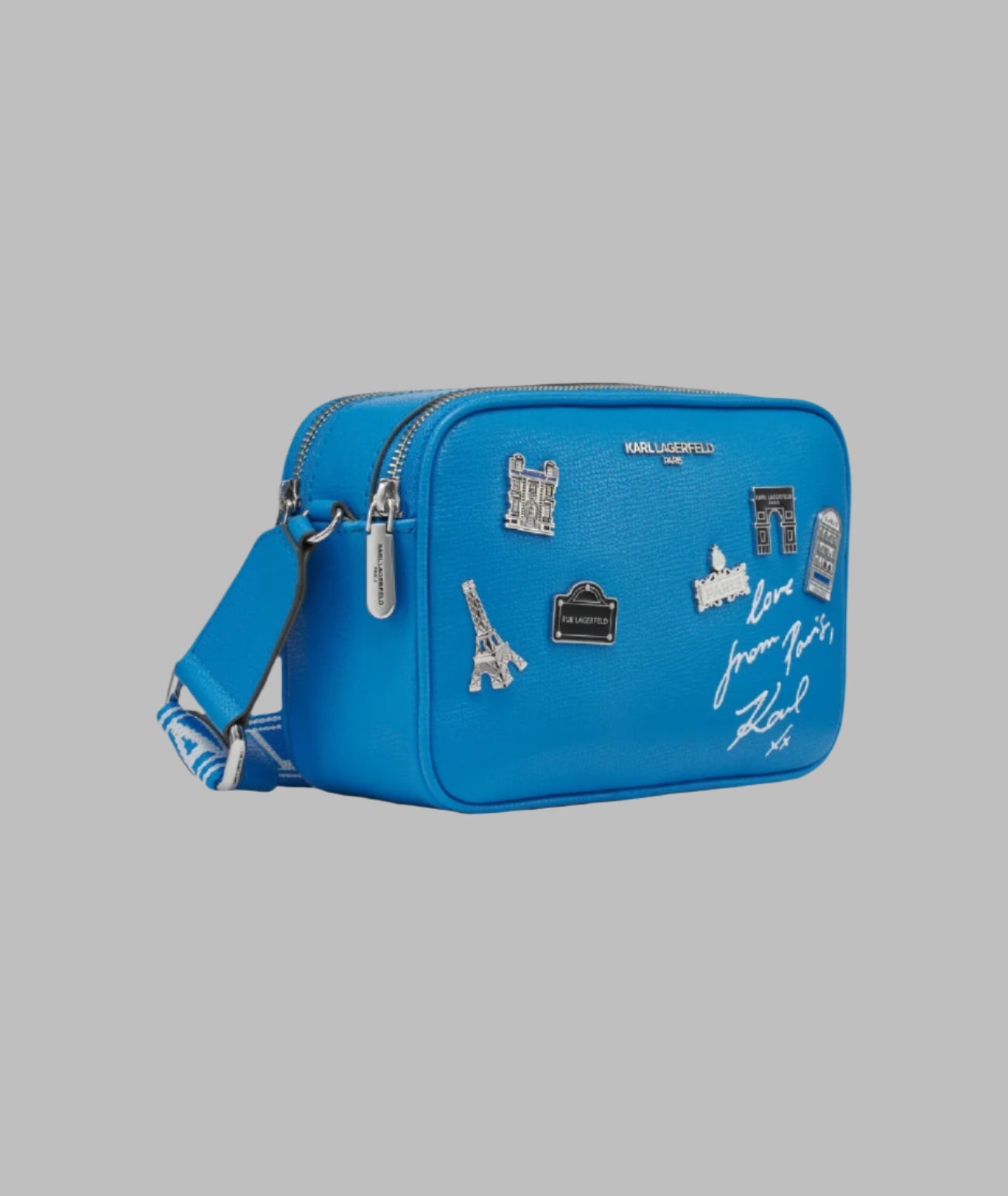 KarlLagerfeld Maybelle camera crossbody blue