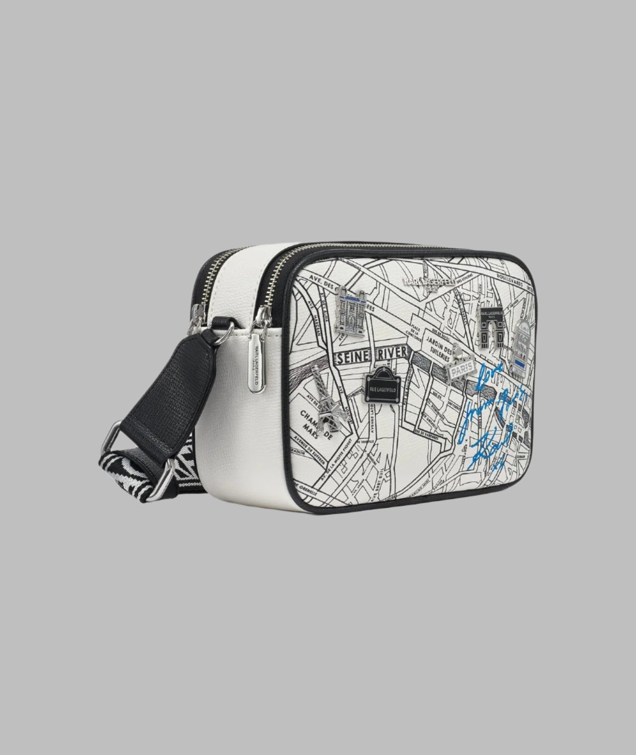 KarlLagerfeld Maybelle travel print crossbody black