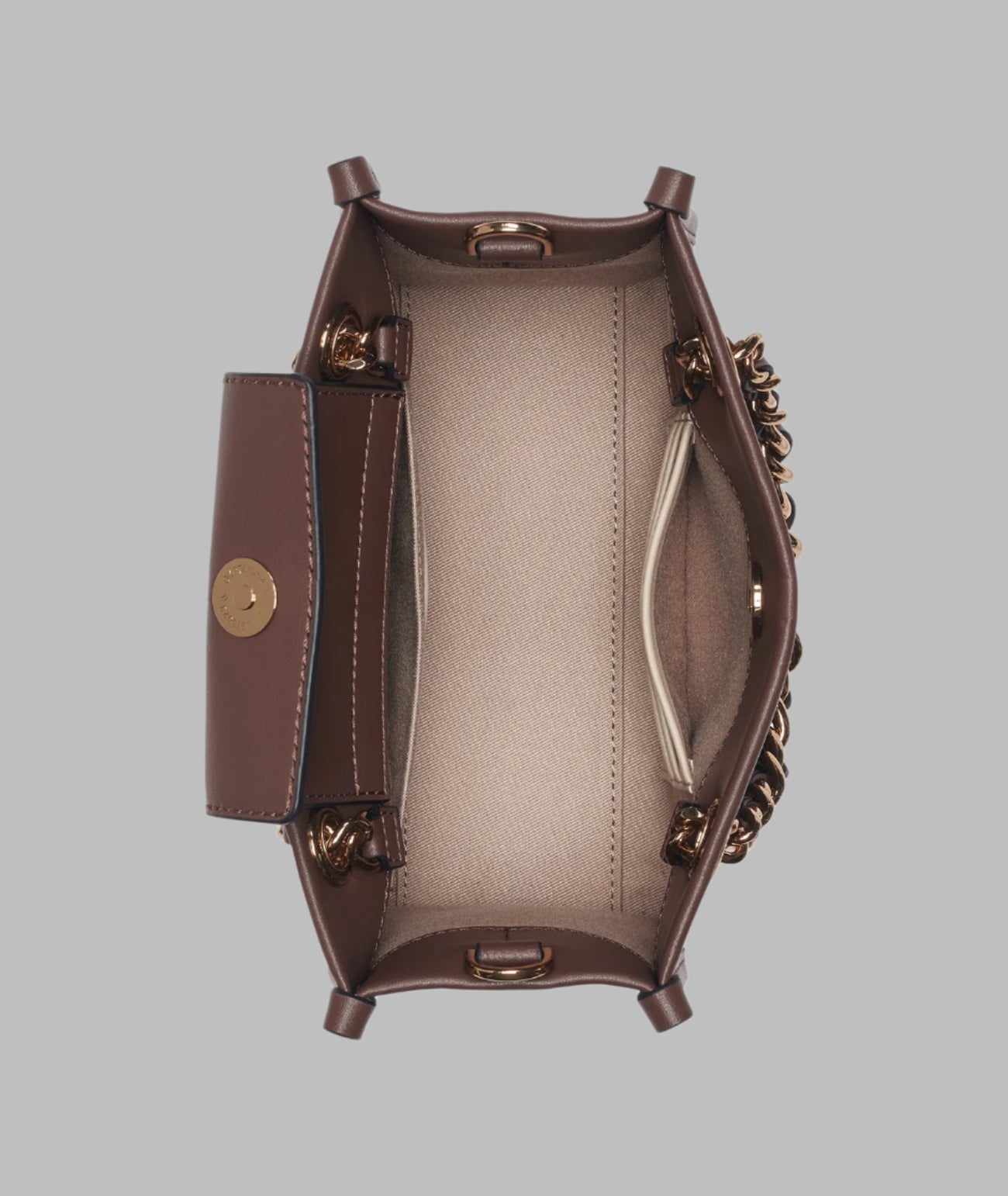 KarlLagerfeld Savoie small leather crossbody brown