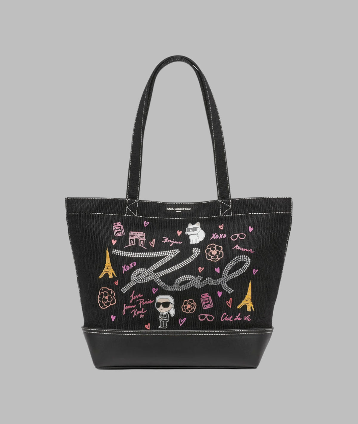 KarlLagerfeld Cannes east west tote black/multi