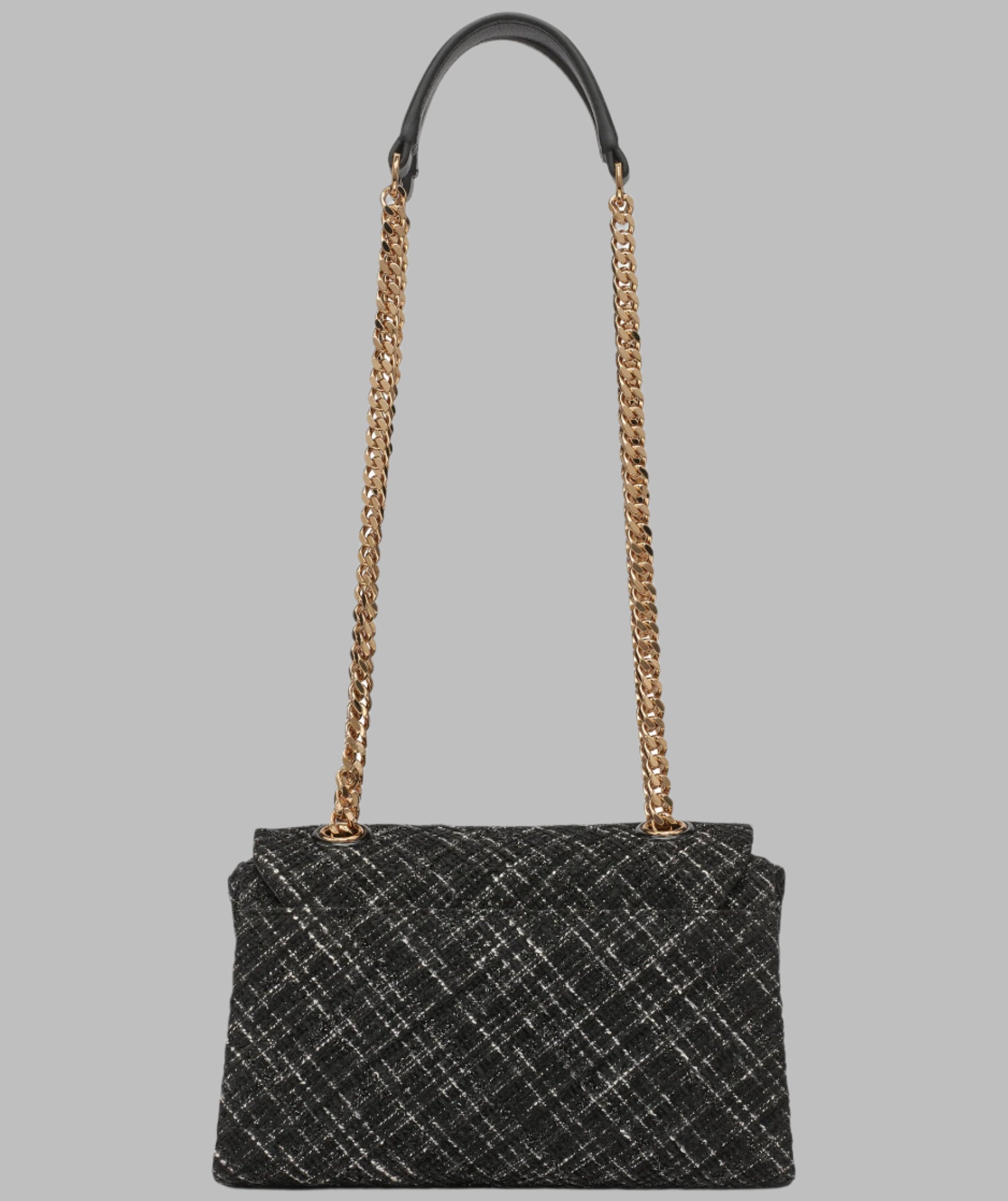 KarlLagerfeld Liana tweed shoulder bag black