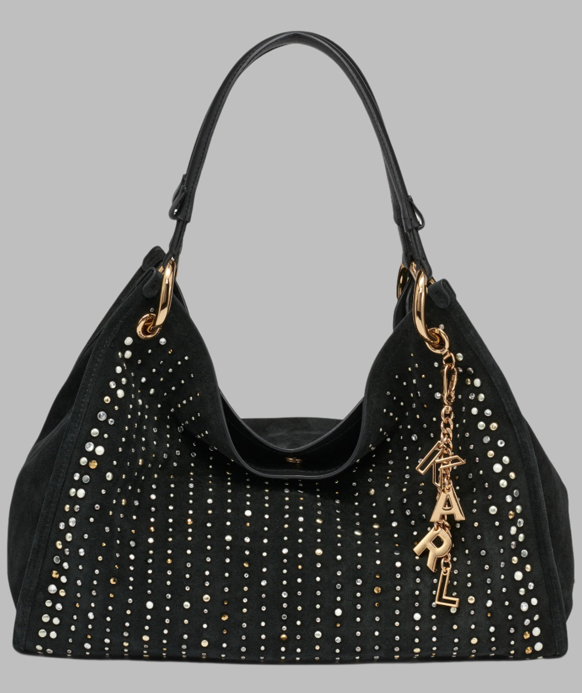 KarlLagerfeld Luciene medium tote with studs black
