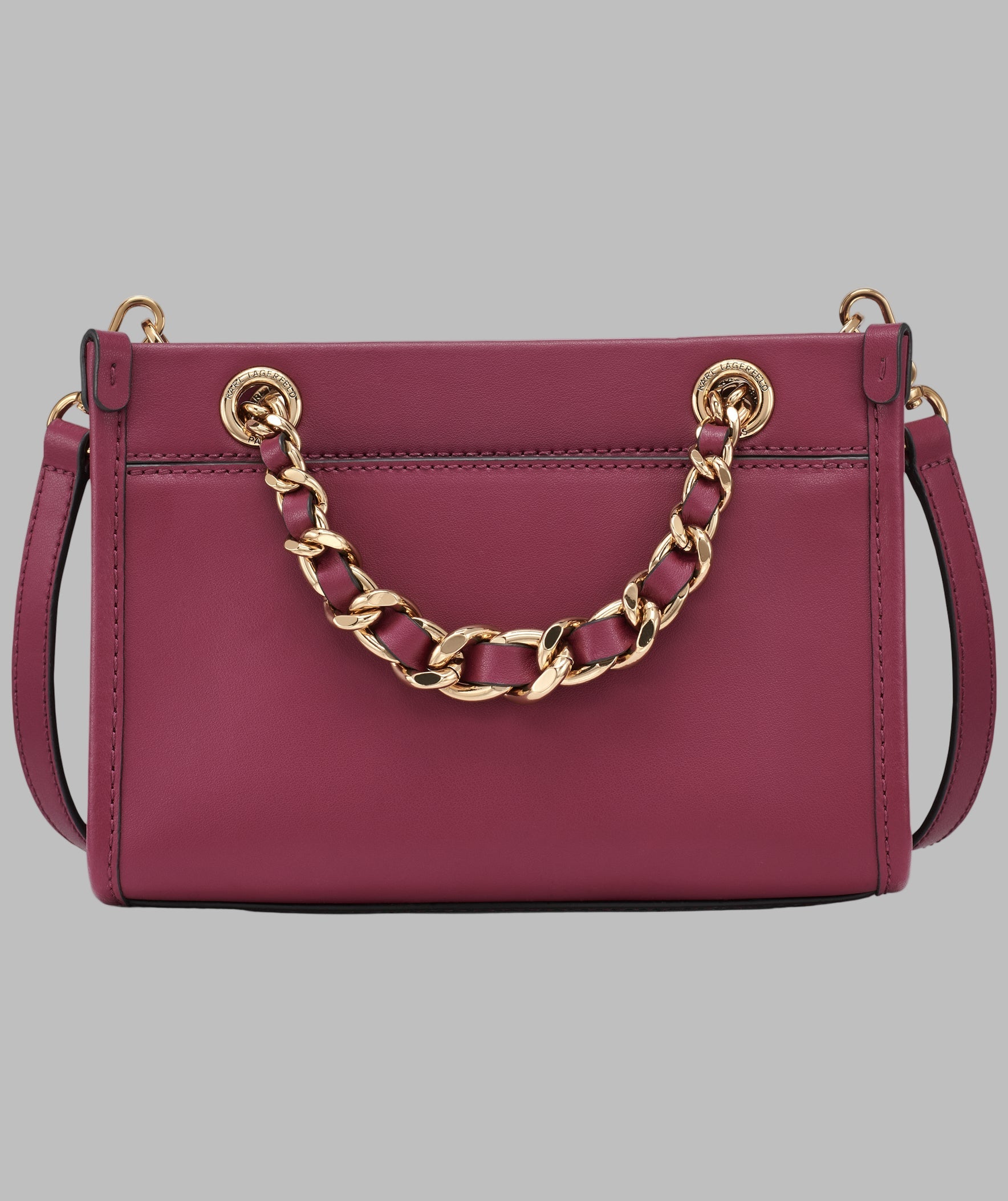 KarlLagerfeld Savoie small leather crossbody wine