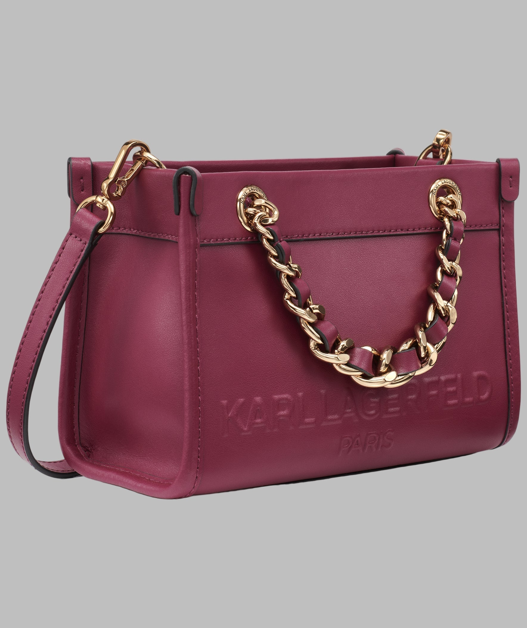 KarlLagerfeld Savoie small leather crossbody wine