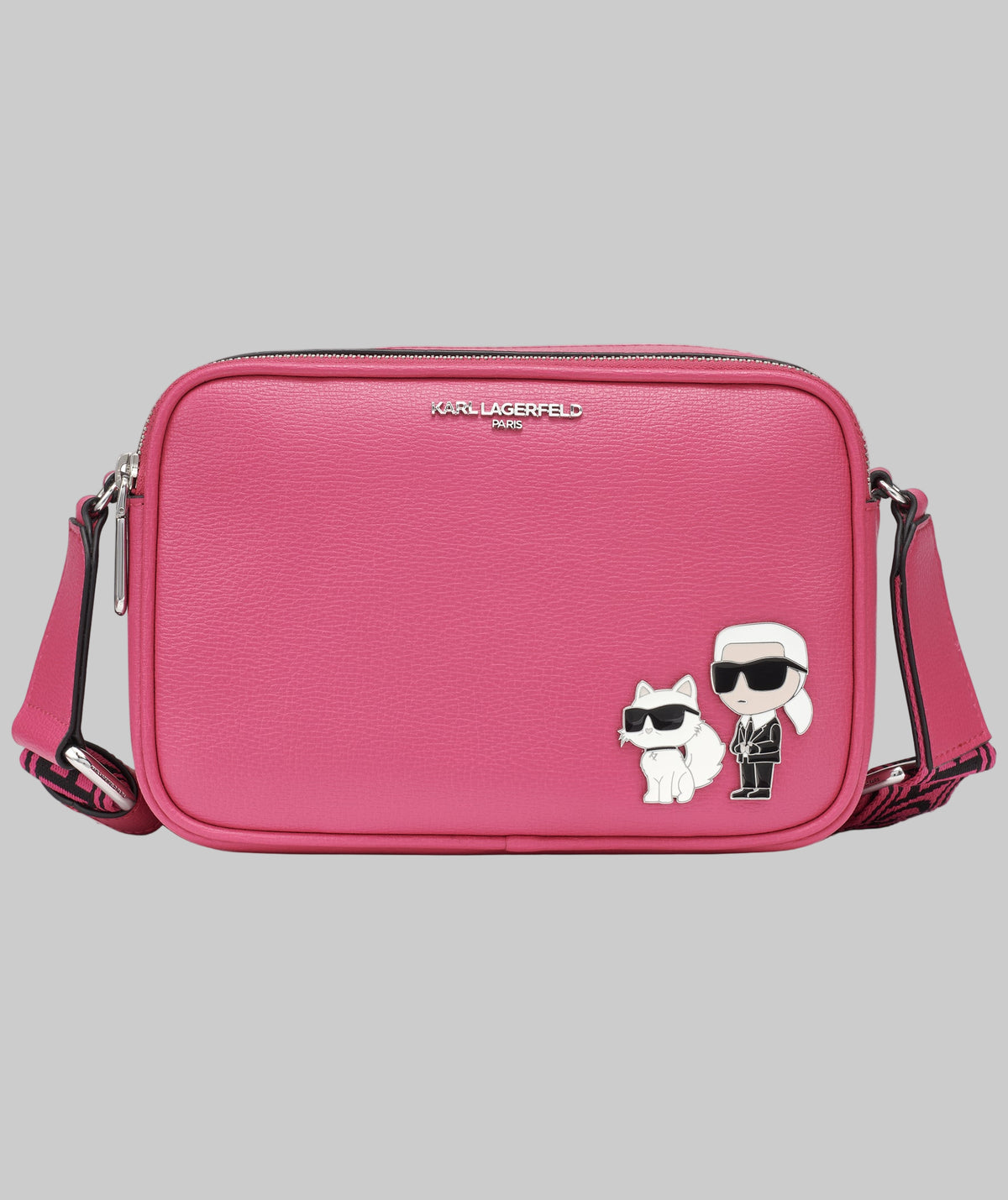 KarlLagerfeld Maybelle camera crossbody fuchsia