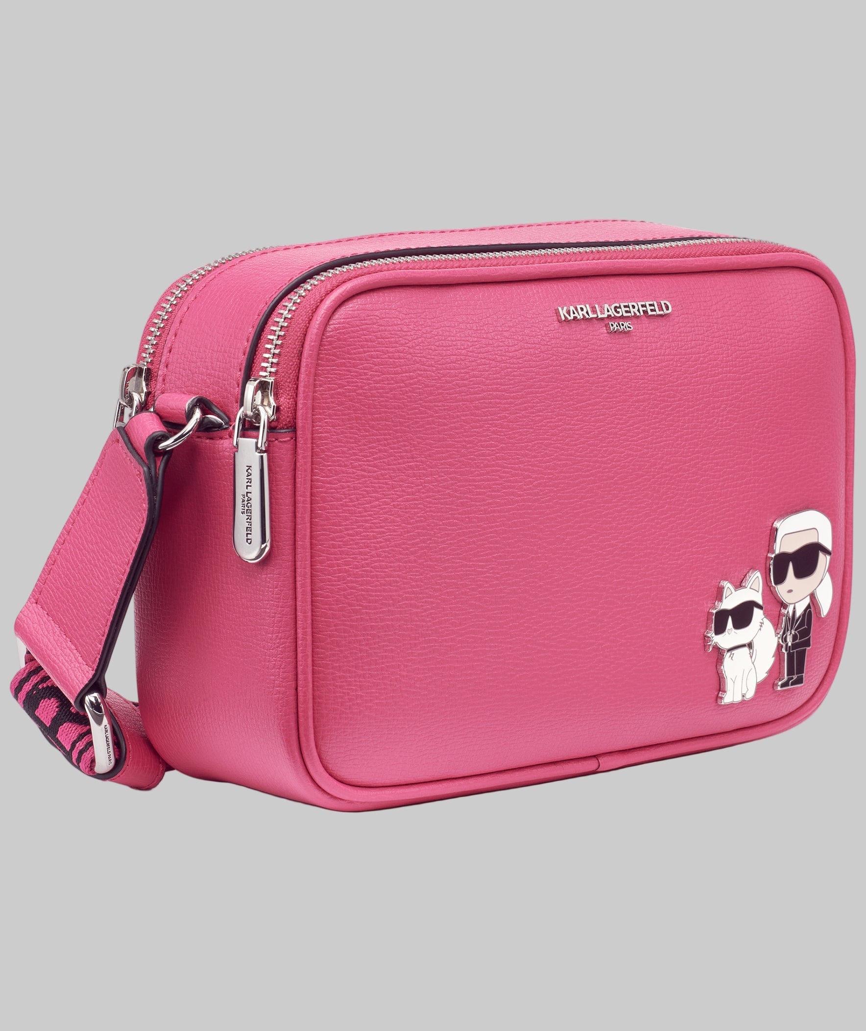KarlLagerfeld Maybelle camera crossbody fuchsia