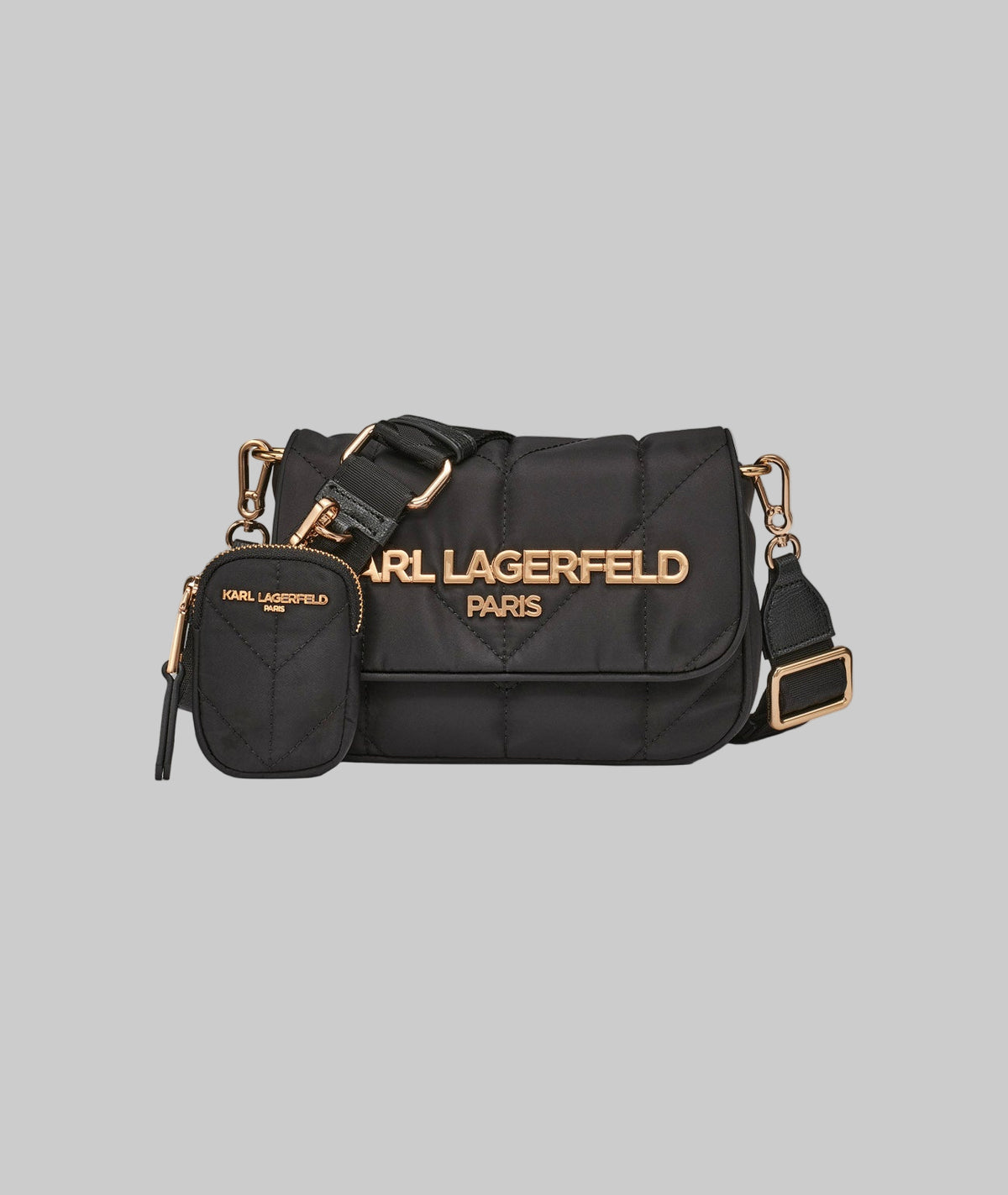 KarlLagerfeld Voyage logo crossbody black/gold